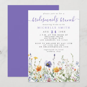 Invitation Fleur sauvage Bridesmaids Brunch