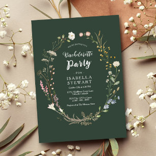 Invitation Fleur sauvage d'aquarelle moderne Bachelorette