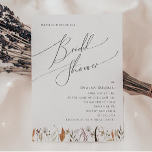Invitation Fleur sauvage d'automne Boho   FÊTE DES MARIÉES