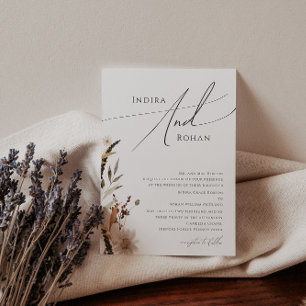 Invitation Fleur sauvage d'automne Boho   Mariage traditionne