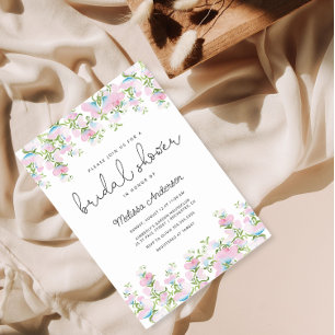 Invitation fleur sauvage de douche nuptiale