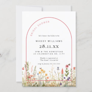 Invitation Fleur sauvage de douche nuptiale Arch