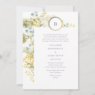 Invitation Fleur sauvage de printemps Boho Pampas Mariage