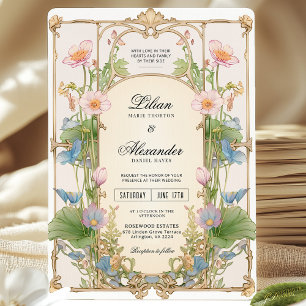 Invitation Fleur sauvage de printemps coloré Jardin mariage