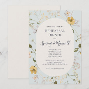 Invitation Fleur sauvage de printemps   Dîner de répétition b