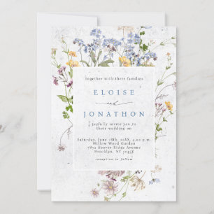 Invitation Fleur sauvage de printemps Meadow Garden QR Code M