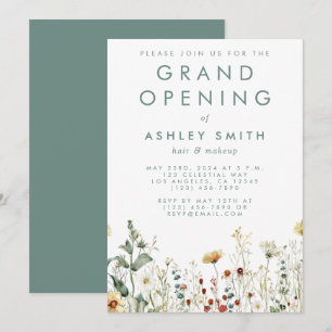 Invitation Fleur sauvage d'été Grand ouverture