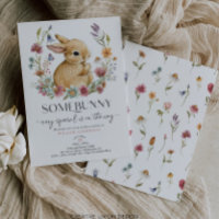 Fleur sauvage d'invitation de Baby shower