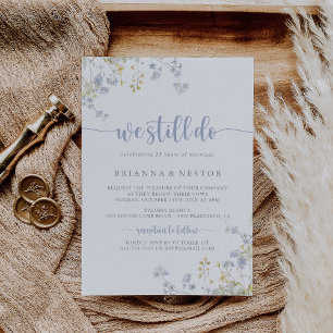 Invitation Fleur sauvage Élégant Nous Continuons À Vow Renouv