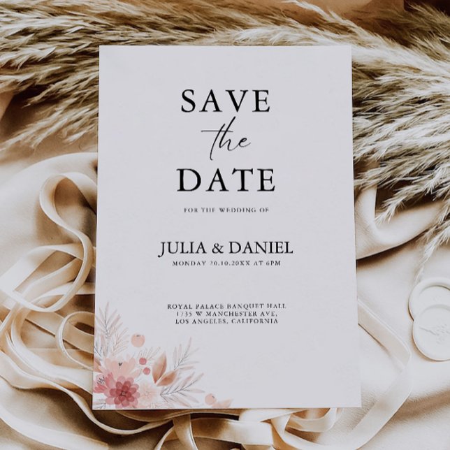 Invitation Fleur sauvage Enregistrer le Modèle de date (Wildflower Save the Date Template)
