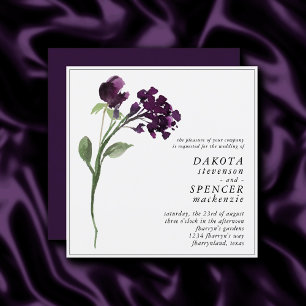 Invitation Fleur sauvage Fleur sauvage de Bohême violette p