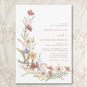 Invitation Fleur sauvage Floral Mariage