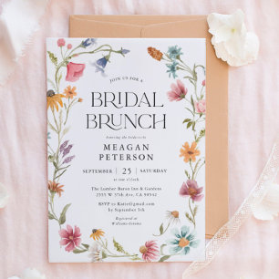 Invitation Fleur sauvage Floral Spring Bridal Brunch Invitati