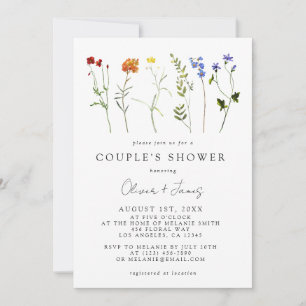 Invitation Fleur sauvage LGBTQ Gay pride Floral Couple's Show