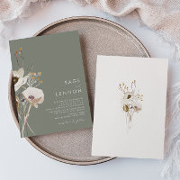 Fleur sauvage lunatique | Mariage vert Sage