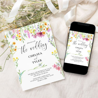 Invitation Fleur sauvage Mariage Plutôt Fleur Sauvage Floral