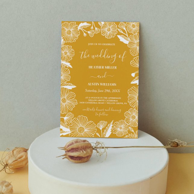 Invitation Fleur sauvage Meadow Garden Mariage Botanique (Créateur téléchargé)