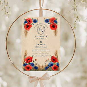 Invitation Fleur sauvage Meadow Rustic Mariage