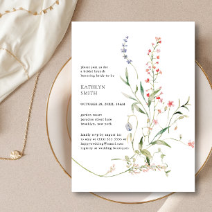 Invitation Fleur sauvage Moderne Jardin Floral Brunch nuptial