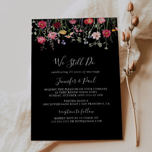 Invitation Fleur sauvage Multicolore Nous Continuons À Vow Re