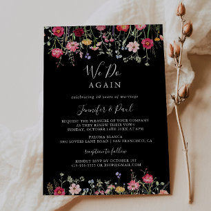 Invitation Fleur sauvage multicolore Nous Réfléchissons Au Re