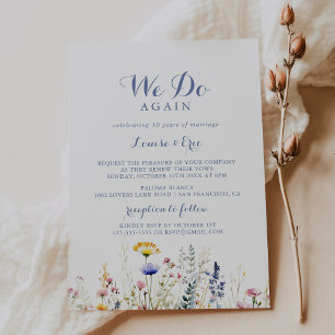 Invitation Fleur sauvage multicolore Nous Réfléchissons Au Re