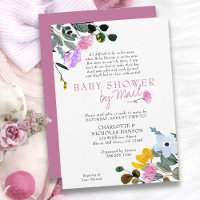 Fleur sauvage pelouse joli Baby shower par la post