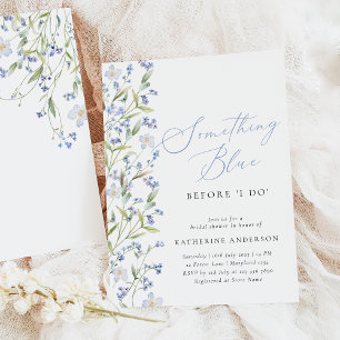 Invitation Fleur sauvage Quelque Chose Bleu Douche nuptiale I