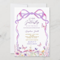 Fleur sauvage rose papillons Baby shower