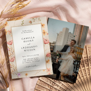 Invitation Fleur sauvage Rustic Fleur sauvage Mariage Photo