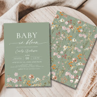 Fleur sauvage Sage Green Baby dans le Baby shower 