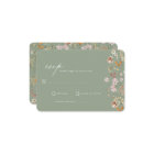 Fleur sauvage Sage Green Boho Garden Mariage RSVP