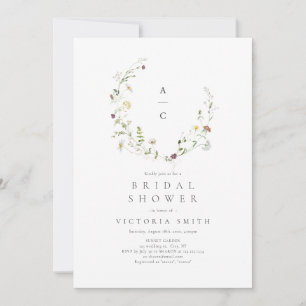 Invitation Fleur sauvage Sage Green Rustic Boho Fête des mari
