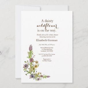 Invitation Fleur sauvage sauvage