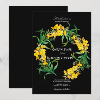 Invitation Fleur sauvage simple et élégant