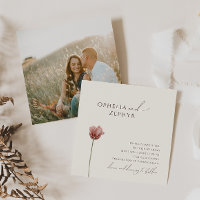 Fleur sauvage simple | Mariage Carré photo beige