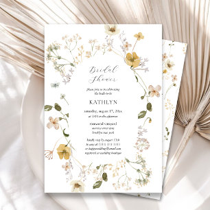 Invitation Fleur sauvage Whimsical Boho Fête des mariées mode