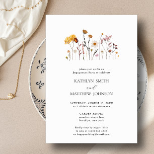 Invitation Fleur sauvage Whimsical Boho Mariage Engagement Pa