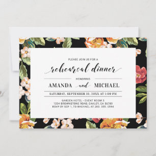 Invitation Fleur Tropicale   Dîner de Répétition de Mariage M