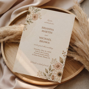 Invitation Fleural Neutre Doux