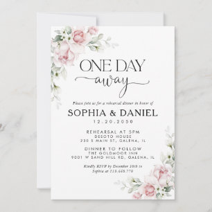 Invitation Fleurie Rose Tendre pour la Veille du M