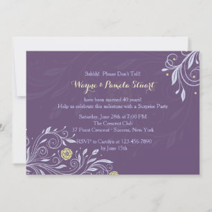 Invitation Fleurie Violette Privilégiée