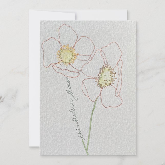 Invitation fleurs (Devant)