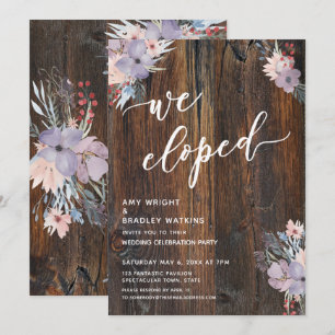 Invitation Fleurs Aquarelle Pastel Rustique Nous Nous Sommes