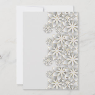 Invitation Fleurs blanches 3d