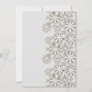 Invitation Fleurs blanches 3d