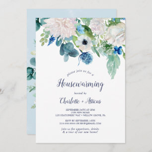 Invitation Fleurs blanches classiques
