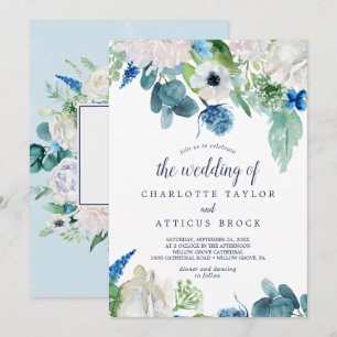 Invitation Fleurs Blanches Classiques Le Mariage De