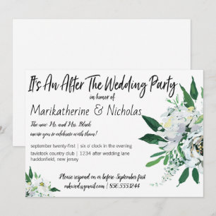 Invitation Fleurs Blanches Pour Toutes Saisons Après La Fête