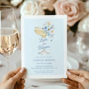 Invitation Fleurs Bleues Love in Bloom Jardin Enterrement de 